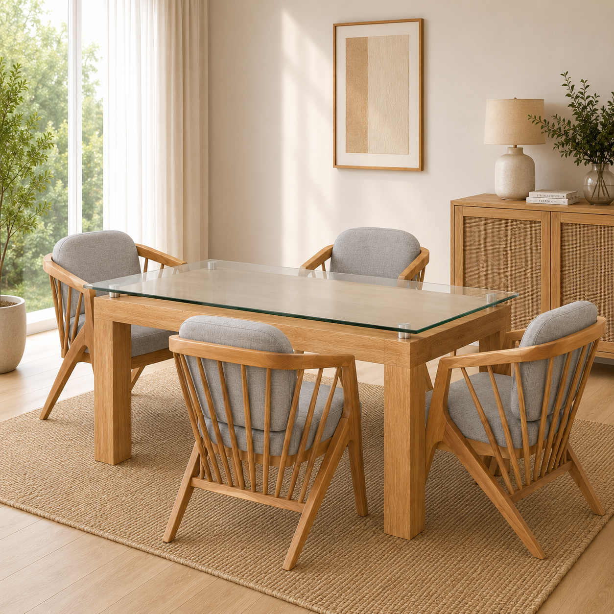 Comedor Candelaria, 4 Sillas Niza