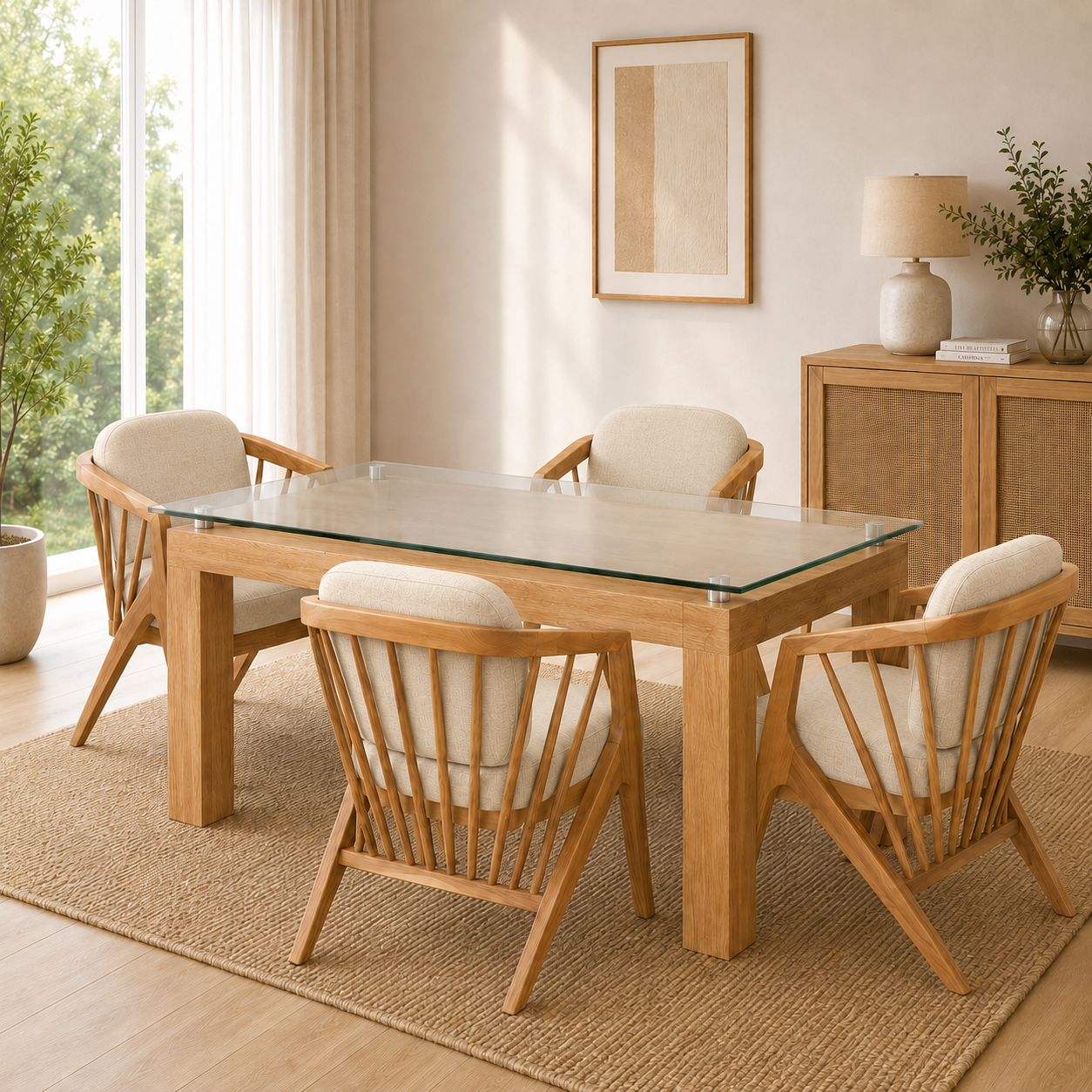 Comedor Candelaria, 4 Sillas Niza