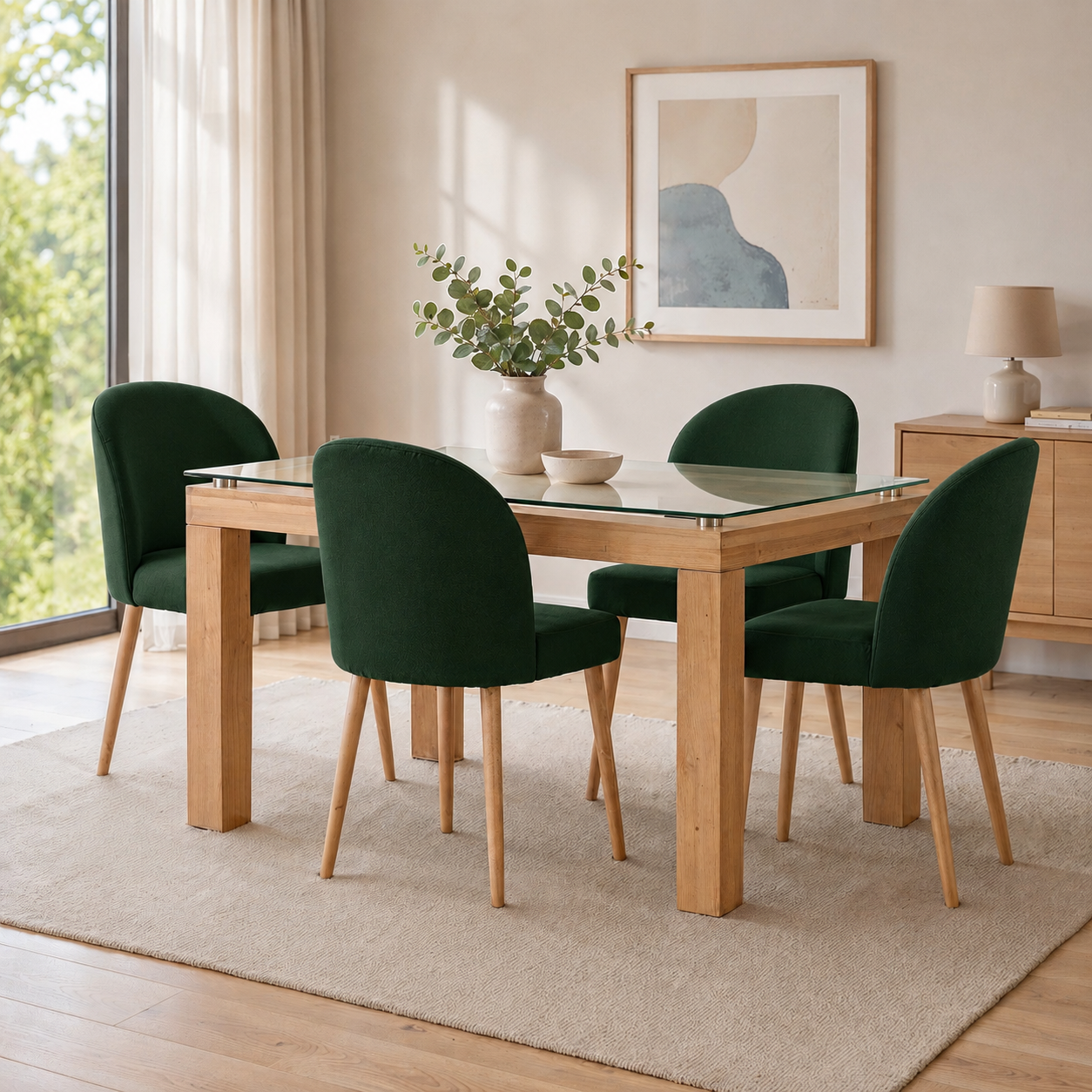 Comedor Candelaria, 4 Sillas Onix