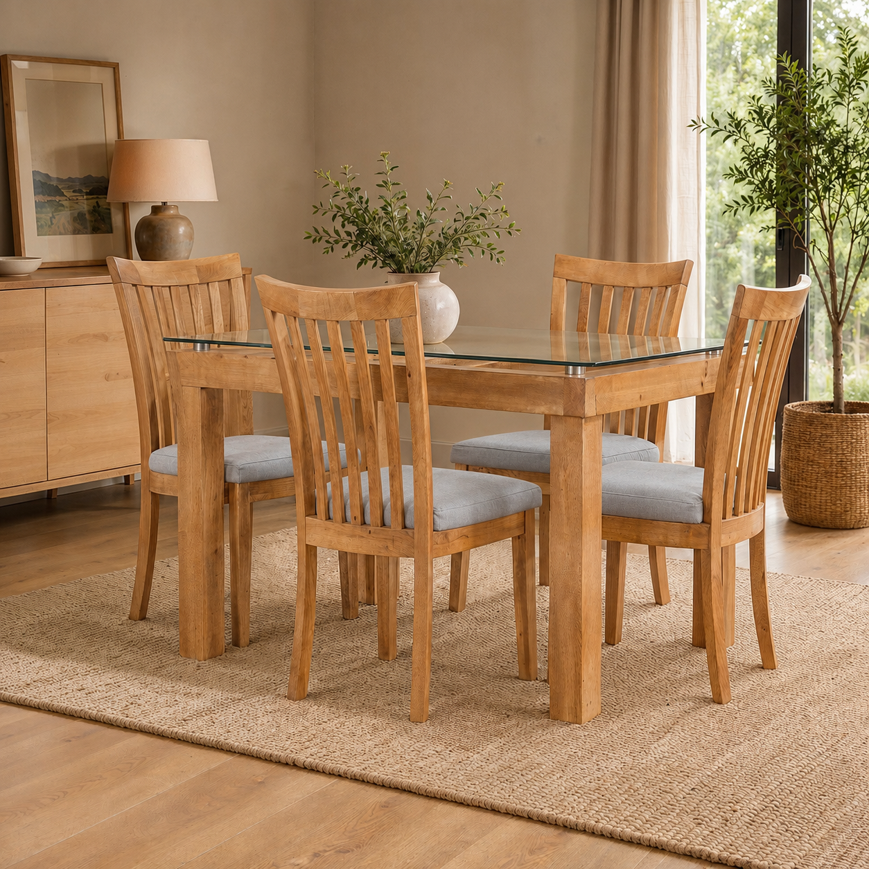 Comedor Candelaria, 4 Sillas Sahara