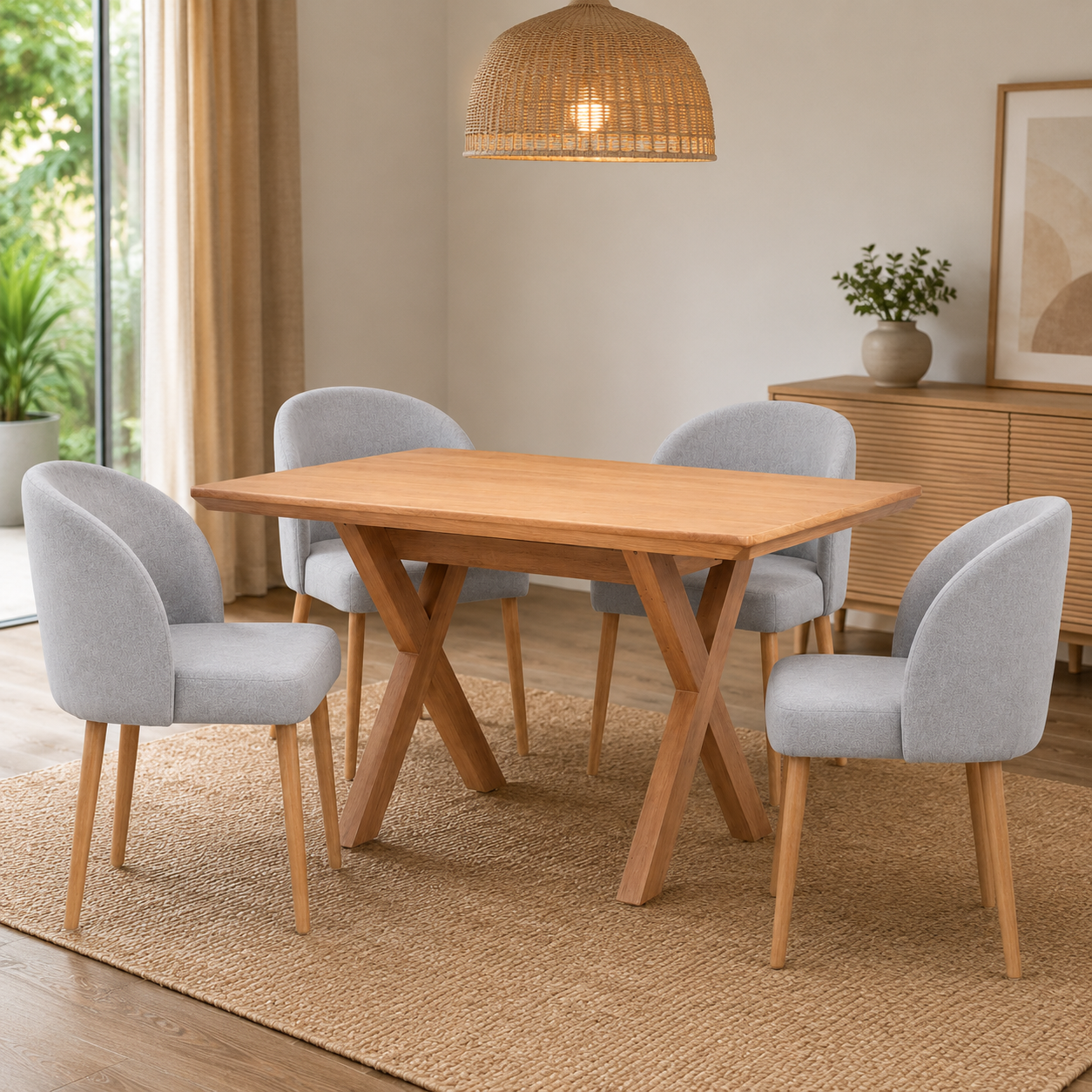 Comedor Mérida, 4 Sillas Onix