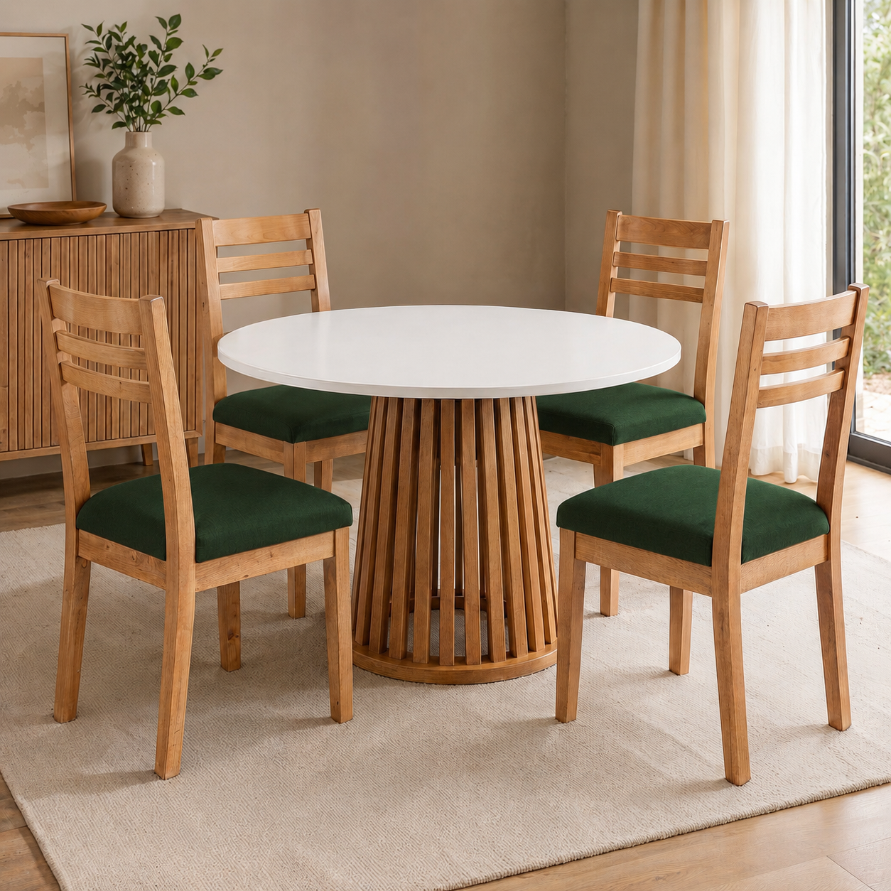 Comedor Noruega, 4 Sillas Milan