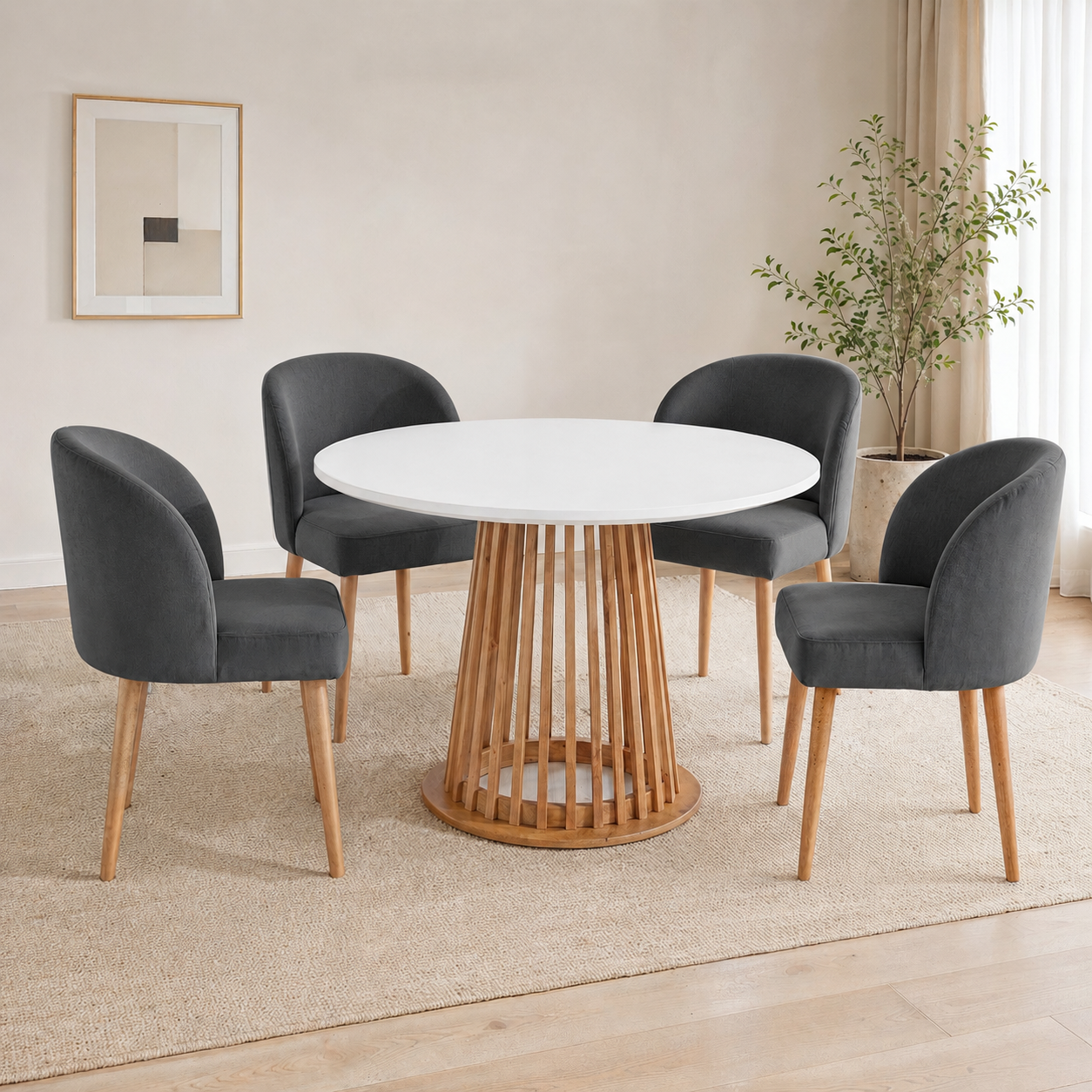 Comedor Noruega, 4 Sillas Onix